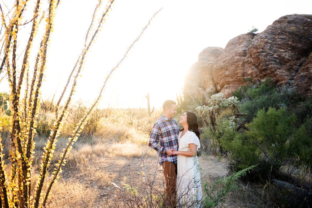 Tucson natural light engagement session