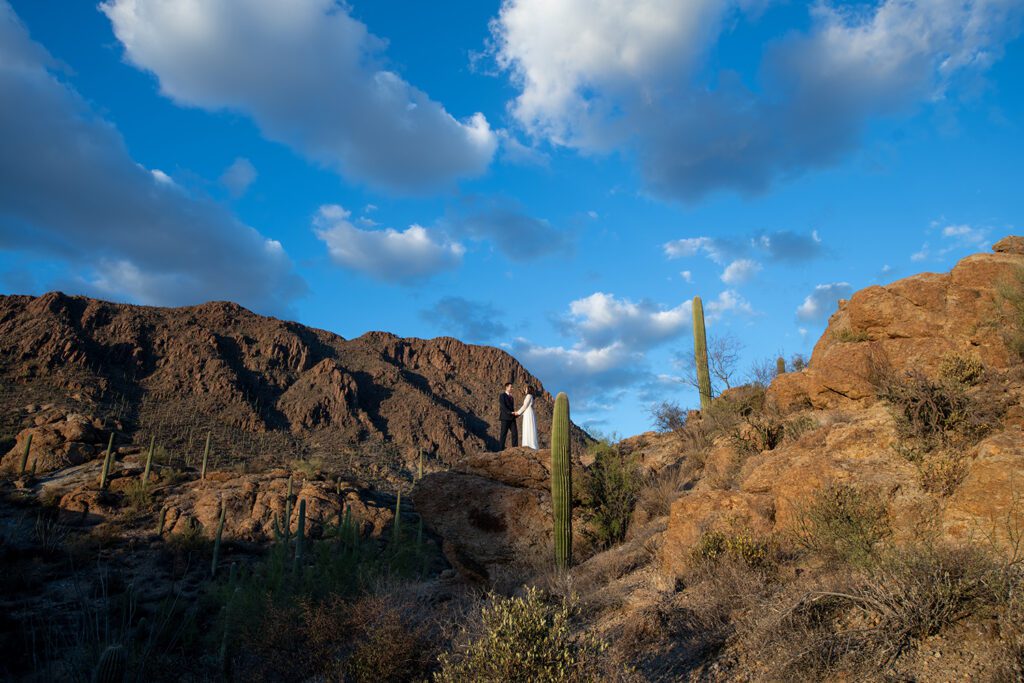 Gates Pass Elopement Style Photos