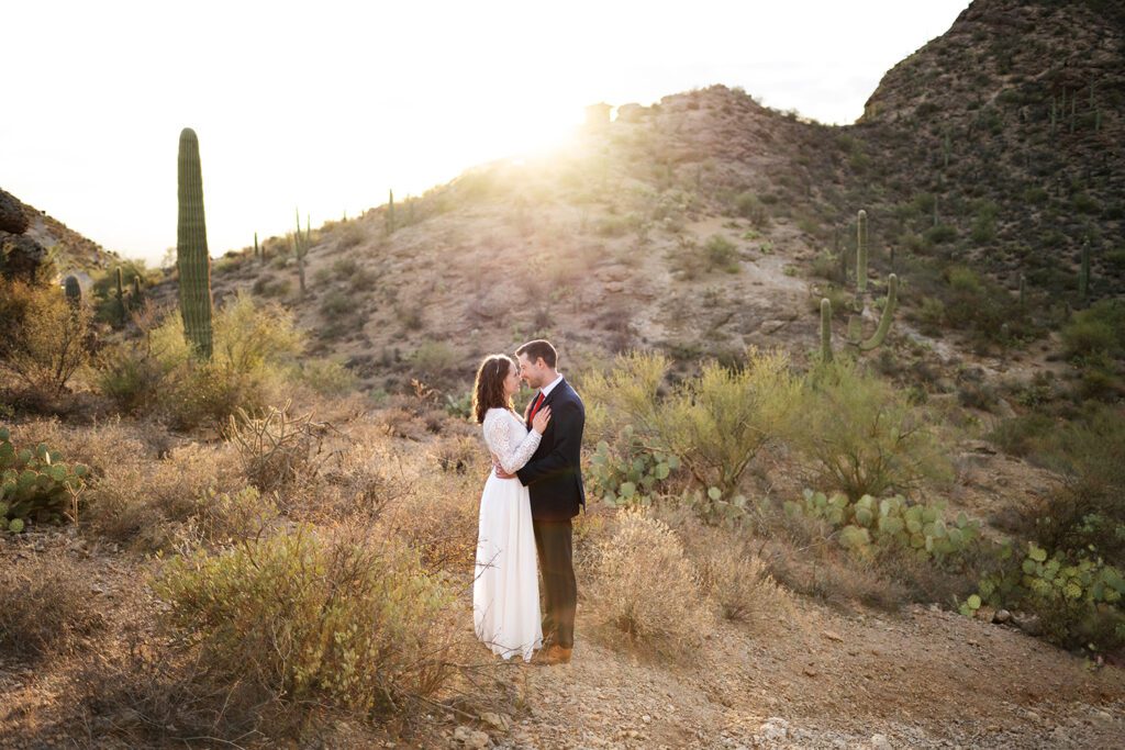 Gates Pass Elopement Style Photos