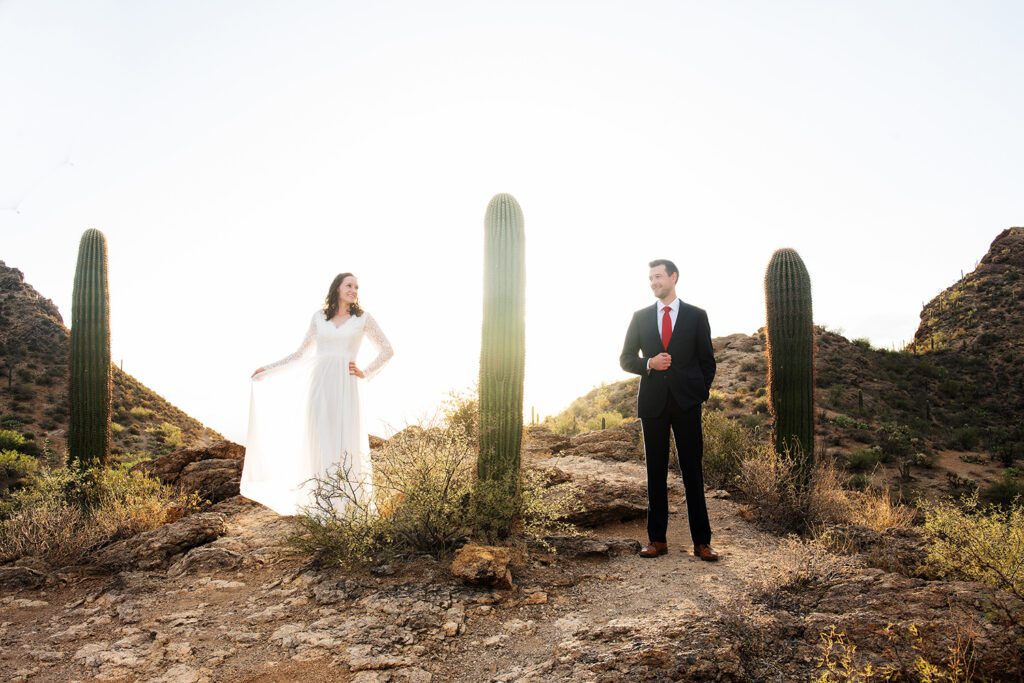 Gates Pass Elopement Style Photos